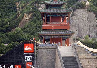 Danny Way jumped the Great Wall of China.