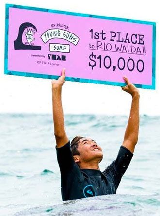 Rio Waida Remporte le Quiksilver Young Guns Surf
