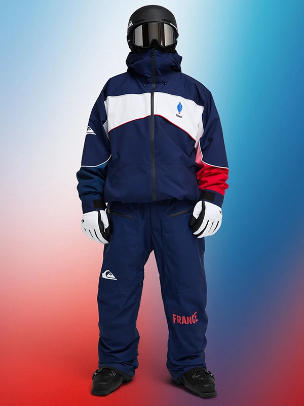 Tenue officielle de l'équipe de France de snowboard par Quiksilver